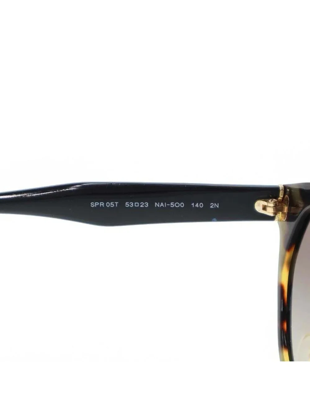 Prada Tortoiseshell Pattern Round Sunglasses Black Eyewear